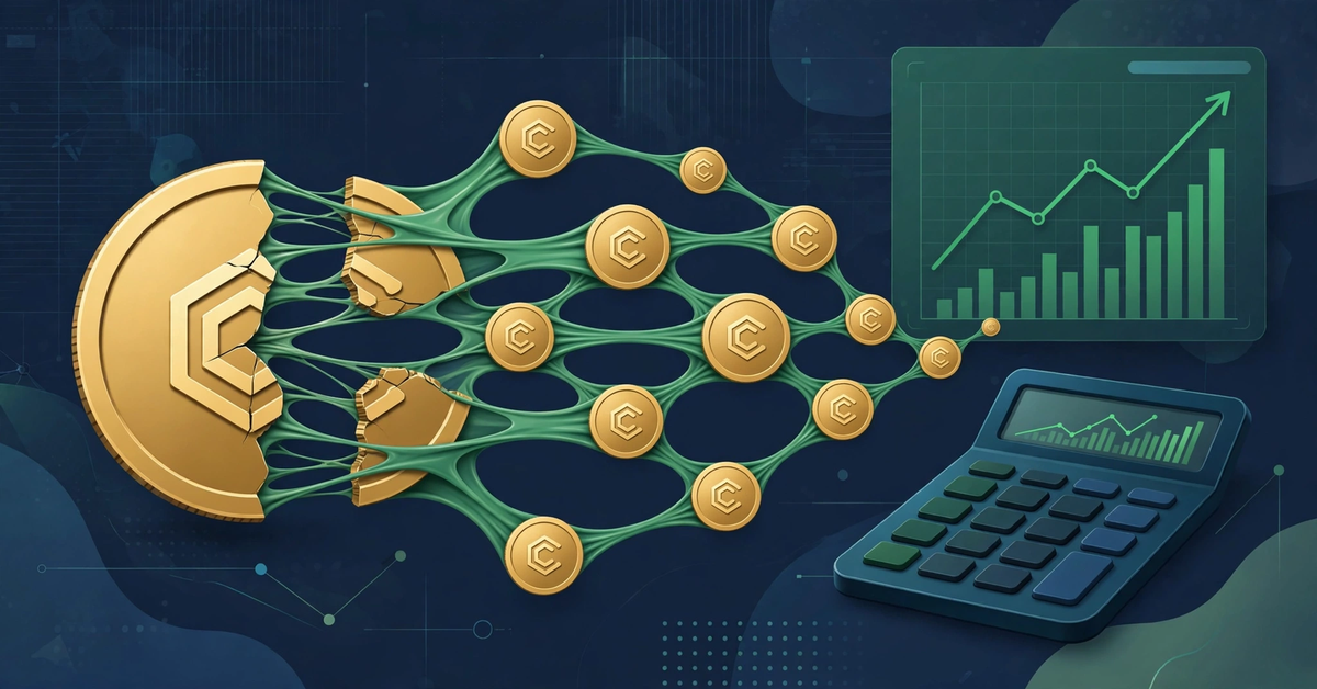 Rebasing token profit calculation AMPL OHM portfolio value chart
