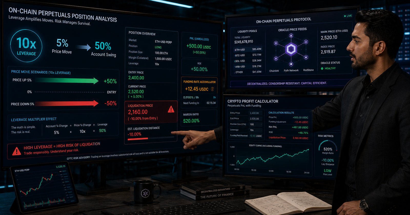 On-Chain Perpetuals Platforms: Calculating Profit on Leveraged DeFi Trades