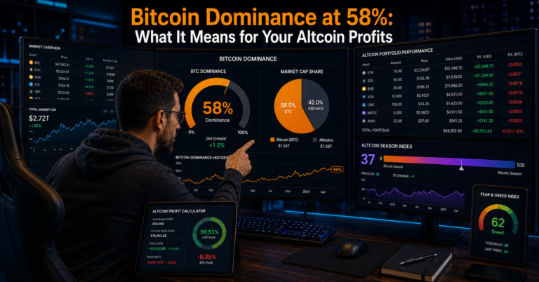 Bitcoin Dominance at 58%: What It Means for Your Altcoin Profits