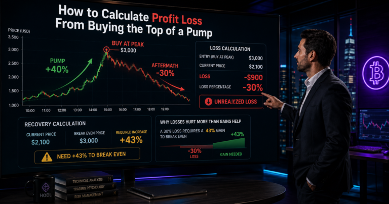 How to Calculate Profit Loss From Buying the Top of a Pump